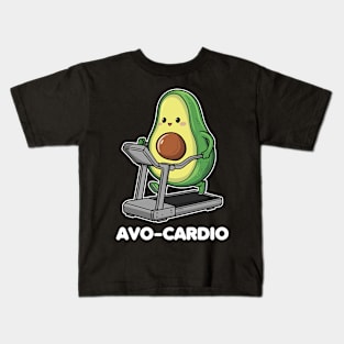 Funny avocado pun - avo-cardio Kids T-Shirt